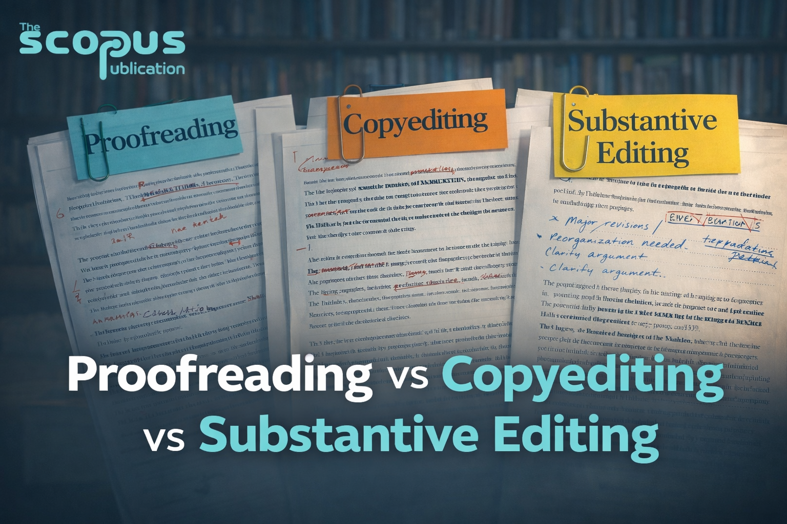Proofreading vs Copyediting vs Substantive Editing